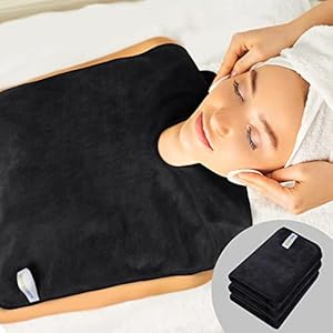 SINLAND Microfiber Esthetician Towels for Facials Mask Removing Face Wrap Soft Facial Cloth with Split Design Spa Towels for Facial Steam Massage and Cleansing