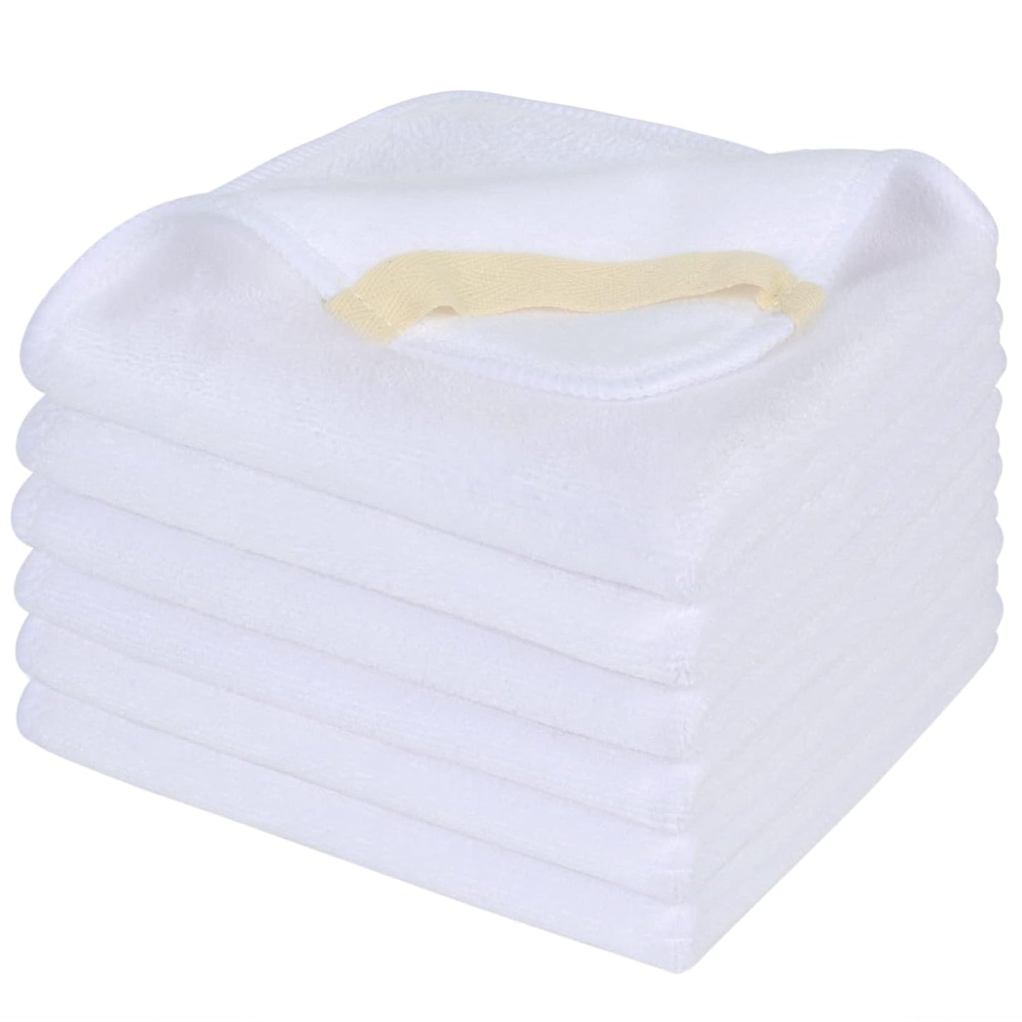 SINLAND Microfiber Facial Cloths Soft Washcloth 12inch x 12inch Grey 6 pack