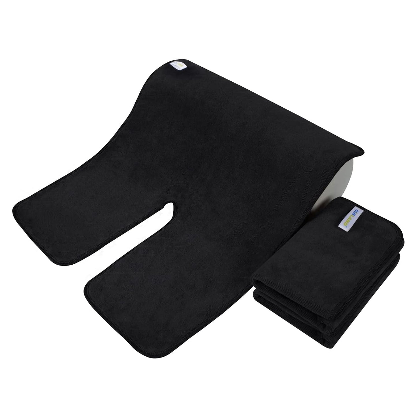 SINLAND Microfiber Esthetician Towels for Facials Mask Removing Face Wrap Soft Facial Cloth with Split Design Spa Towels for Facial Steam Massage and Cleansing