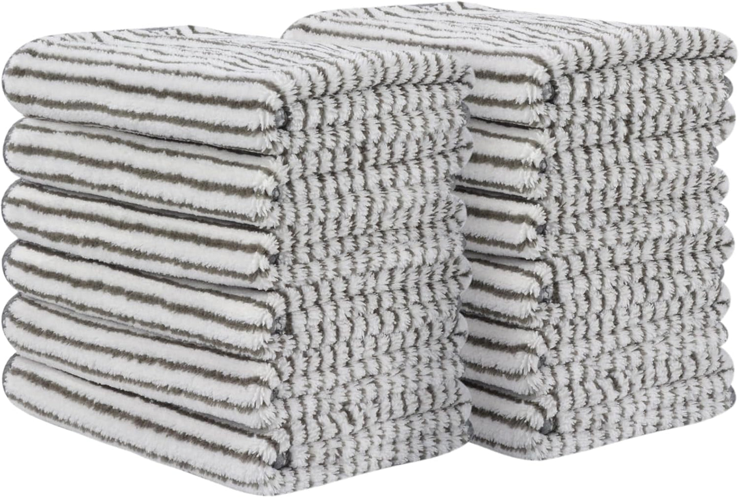 SINLAND Microfiber Face Towels Ultra Soft Facial Washcloths Face Cloth for Bath 12Inch x 12Inch 6 Pack