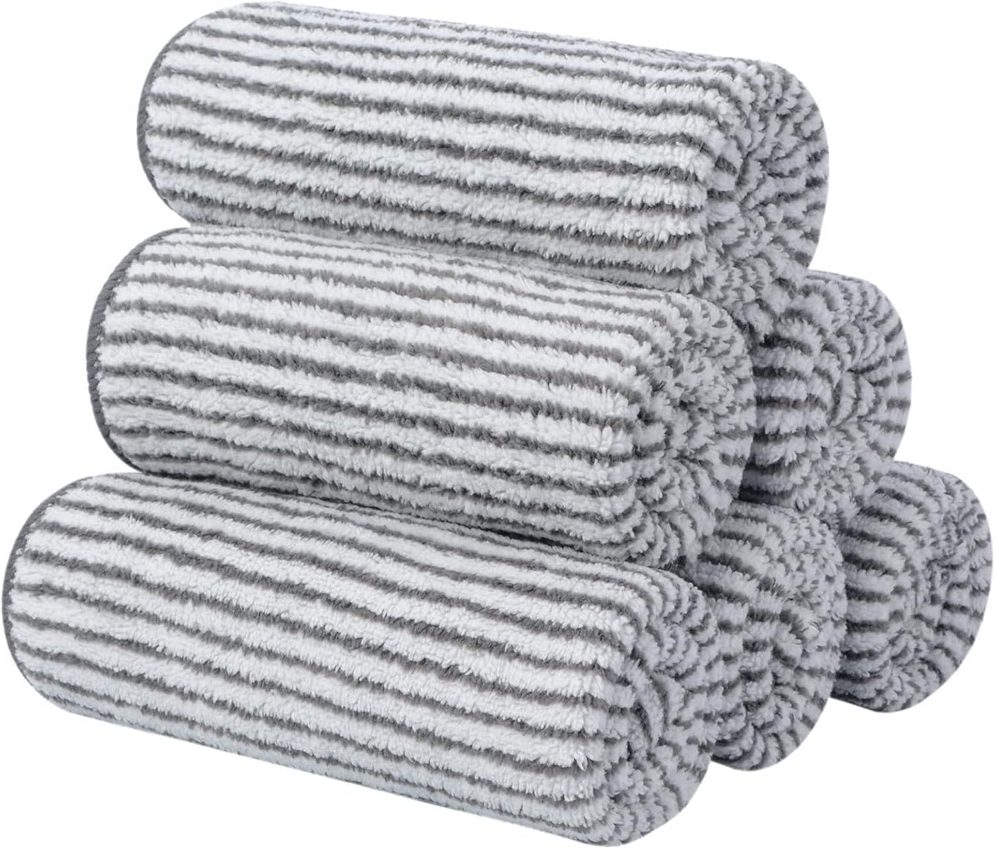 SINLAND Microfiber Face Towels Ultra Soft Facial Washcloths Face Cloth for Bath 12Inch x 12Inch 6 Pack