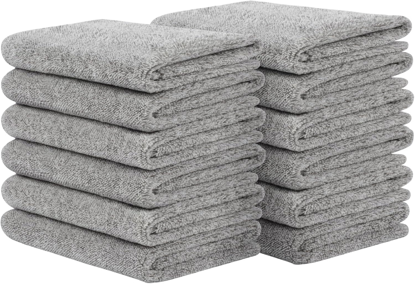 SINLAND Microfiber Face Towels Ultra Soft Facial Washcloths Face Cloth for Bath 12Inch x 12Inch 6 Pack